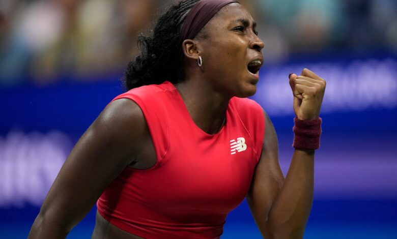 Coco Gauff wins the first game with a new Serve Coach at US Open despite the battle