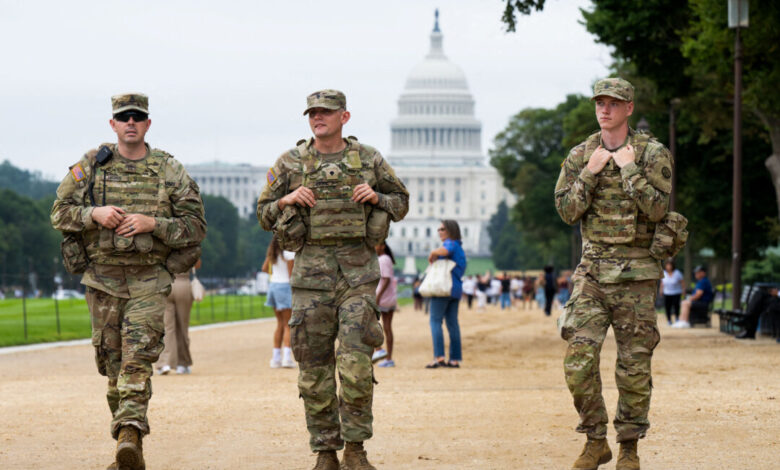 The presence of the National Guard in Washington swells to almost 2,300