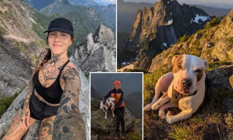 Hiker falls 60 feet off Canadian peak trying to rescue dog, both survive